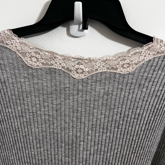 Vintage 90s Victoria’s Secret ribbed lace cotton slip dress - Picture 10 of 13